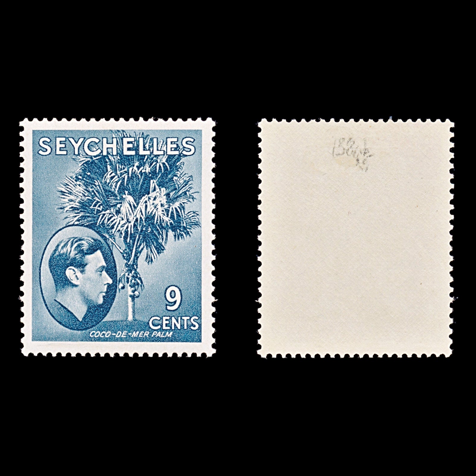 8217: Seychelles SG138ab 9c Grey blue 1942 Sc#131b Mint MLH C£25