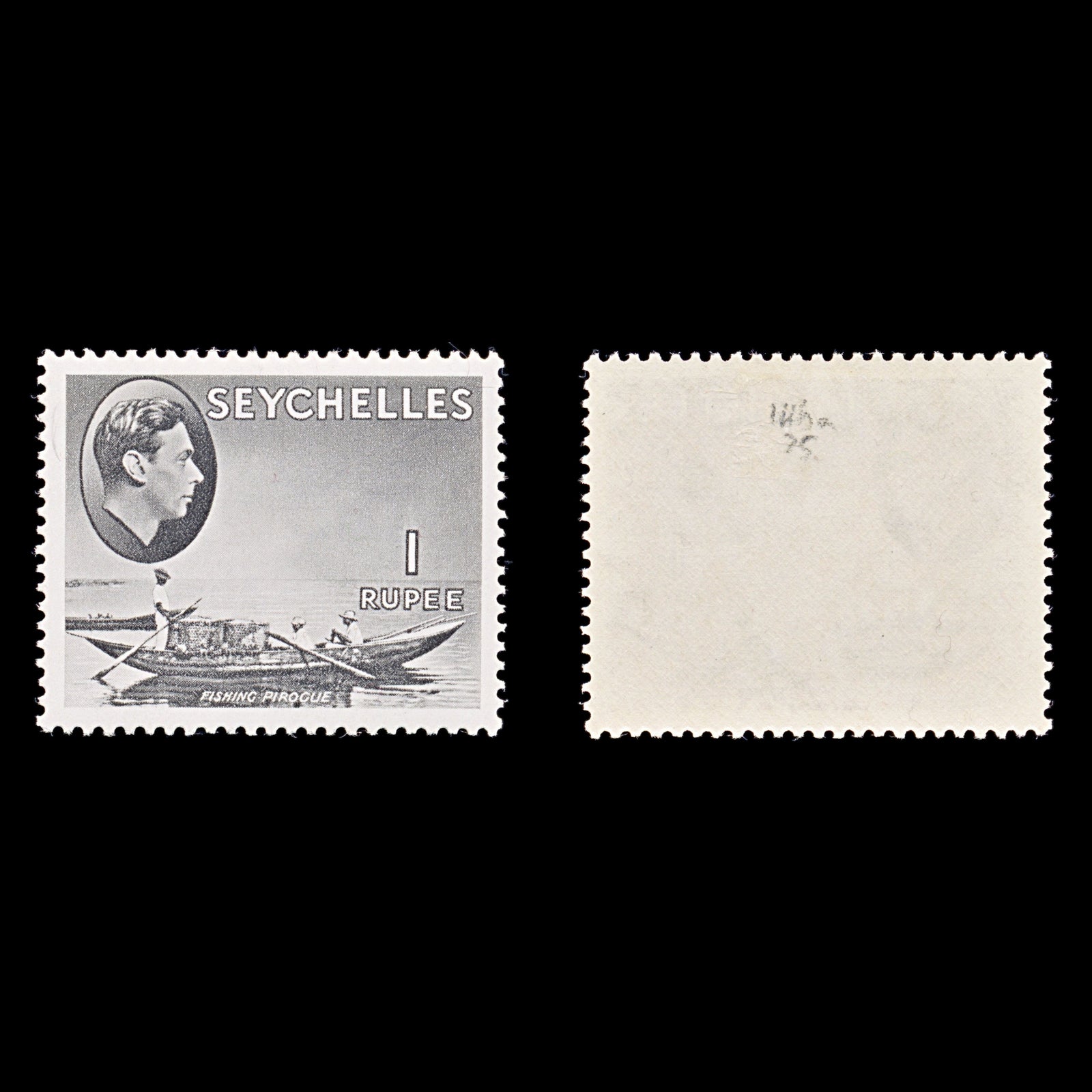 8220: Seychelles SG146a 1R Slate 1941 Sc#145a Mint MLH C£75