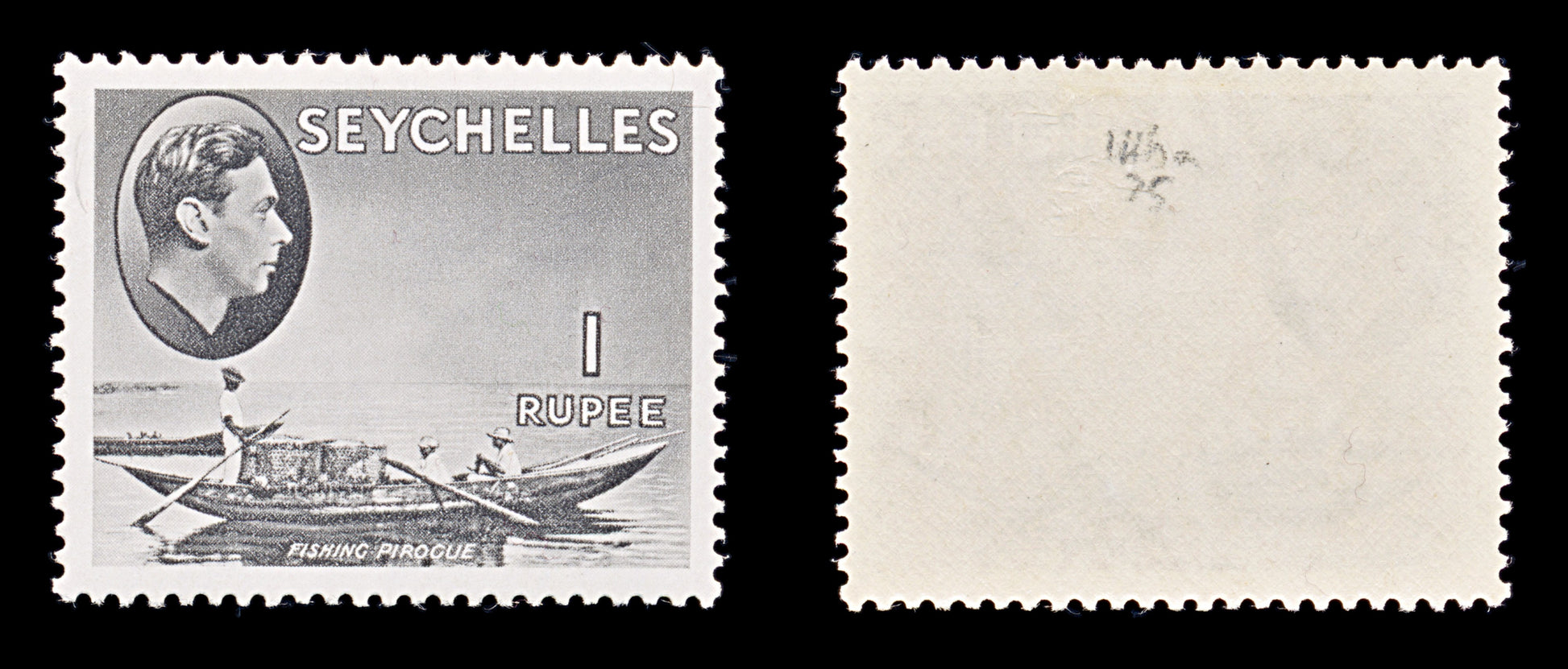 8220: Seychelles SG146a 1R Slate 1941 Sc#145a Mint MLH C£75