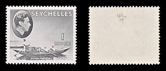 8220: Seychelles SG146a 1R Slate 1941 Sc#145a Mint MLH C£75