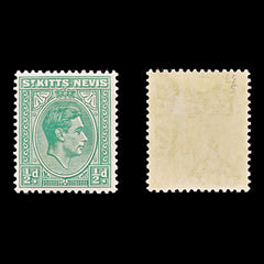 8225: St Kitts Nevis SG68 ½d Green 1938 Sc#79 Mi72Aa Mint MH C£5, view 2