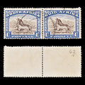 8230: South Africa SG62 2x 1s Brown & Blue 1939 Sc#62 Mi89-90 Used C£18