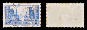 8234: France SG474a 10F Blue 1930 Sc#251A Mi241II Used C£33