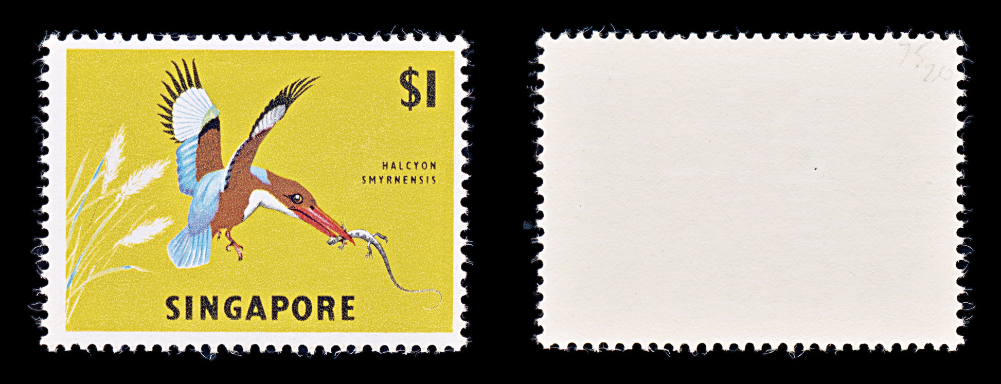 8243: Singapore SG75 1$ Multicolor 1963 Sc#67 Mi66X Mint MNH C£20