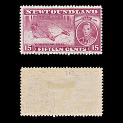 8250: Newfoundland SG263c 15c Claret 1937 Mi227A Mint MH C£26, view 1