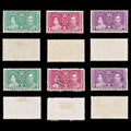 8252: Newfoundland SG254/256 2 Sets 1937 Sc#230/232 Mi218/220 Mint MH C£15