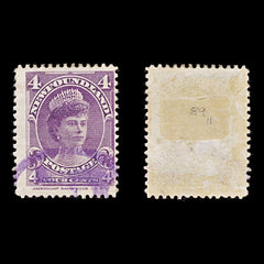 8254: Newfoundland SG89 4c Violet 1901 Sc#84 Mi65 Used C£11, view 1