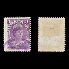 8254: Newfoundland SG89 4c Violet 1901 Sc#84 Mi65 Used C£11, view 2