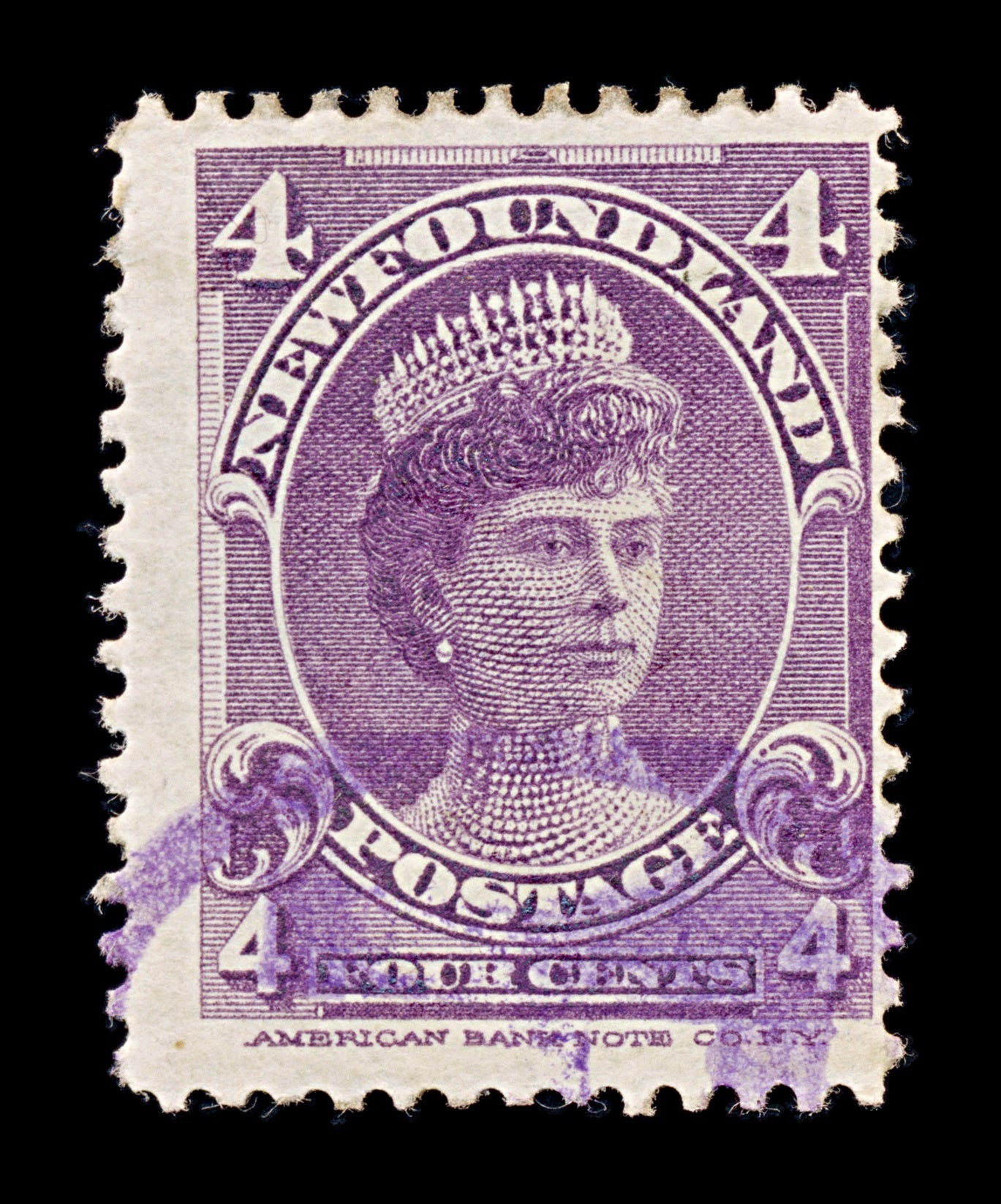 8254: Newfoundland SG89 4c Violet 1901 Sc#84 Mi65 Used C£11