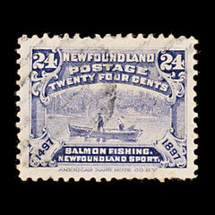 8256: Newfoundland SG76 24c Grey violet 1897 Sc#71 Mi54 Used C£38, view 3