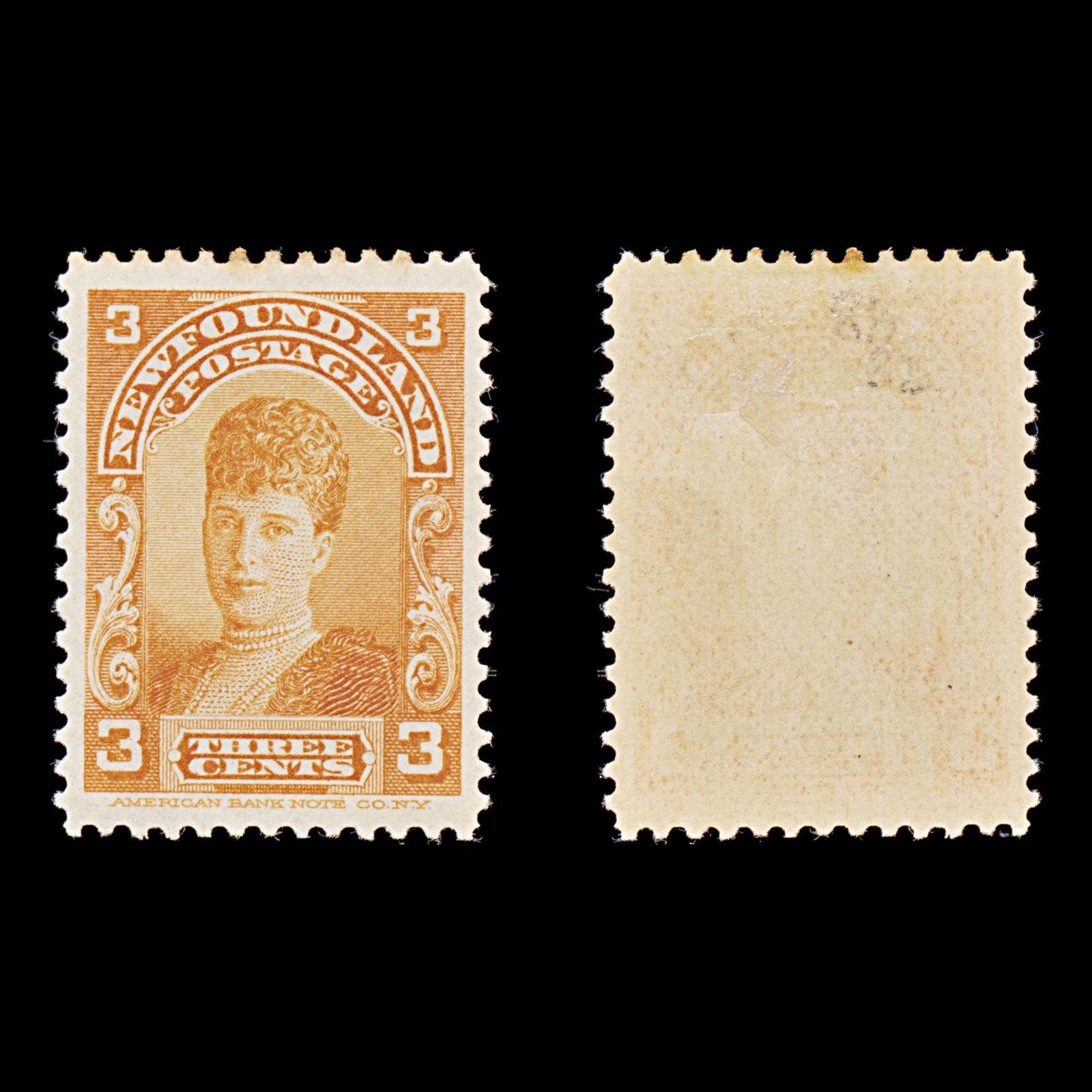 8259: Newfoundland SG88 3c Orange 1898 Sc#83 Mi64a Mint MLH C£32