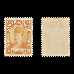 8259: Newfoundland SG88 3c Orange 1898 Sc#83 Mi64a Mint MLH C£32, view 1