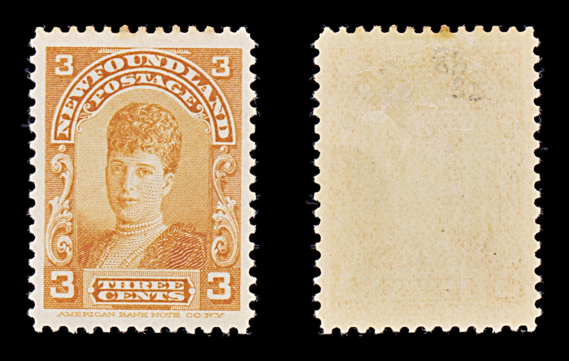 8259: Newfoundland SG88 3c Orange 1898 Sc#83 Mi64a Mint MLH C£32