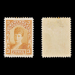 8259: Newfoundland SG88 3c Orange 1898 Sc#83 Mi64a Mint MLH C£32, view 2
