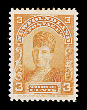8259: Newfoundland SG88 3c Orange 1898 Sc#83 Mi64a Mint MLH C£32