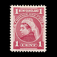 8260: Newfoundland SG84 1c Carmine rose 1897 Sc#79 Mi59 Mint MVLH C£9, view 3