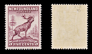 8261: Newfoundland SG213 5c Maroon 1932 Sc#190 Mi176A Mint MLH C£40