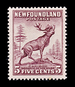 8261: Newfoundland SG213 5c Maroon 1932 Sc#190 Mi176A Mint MLH C£40