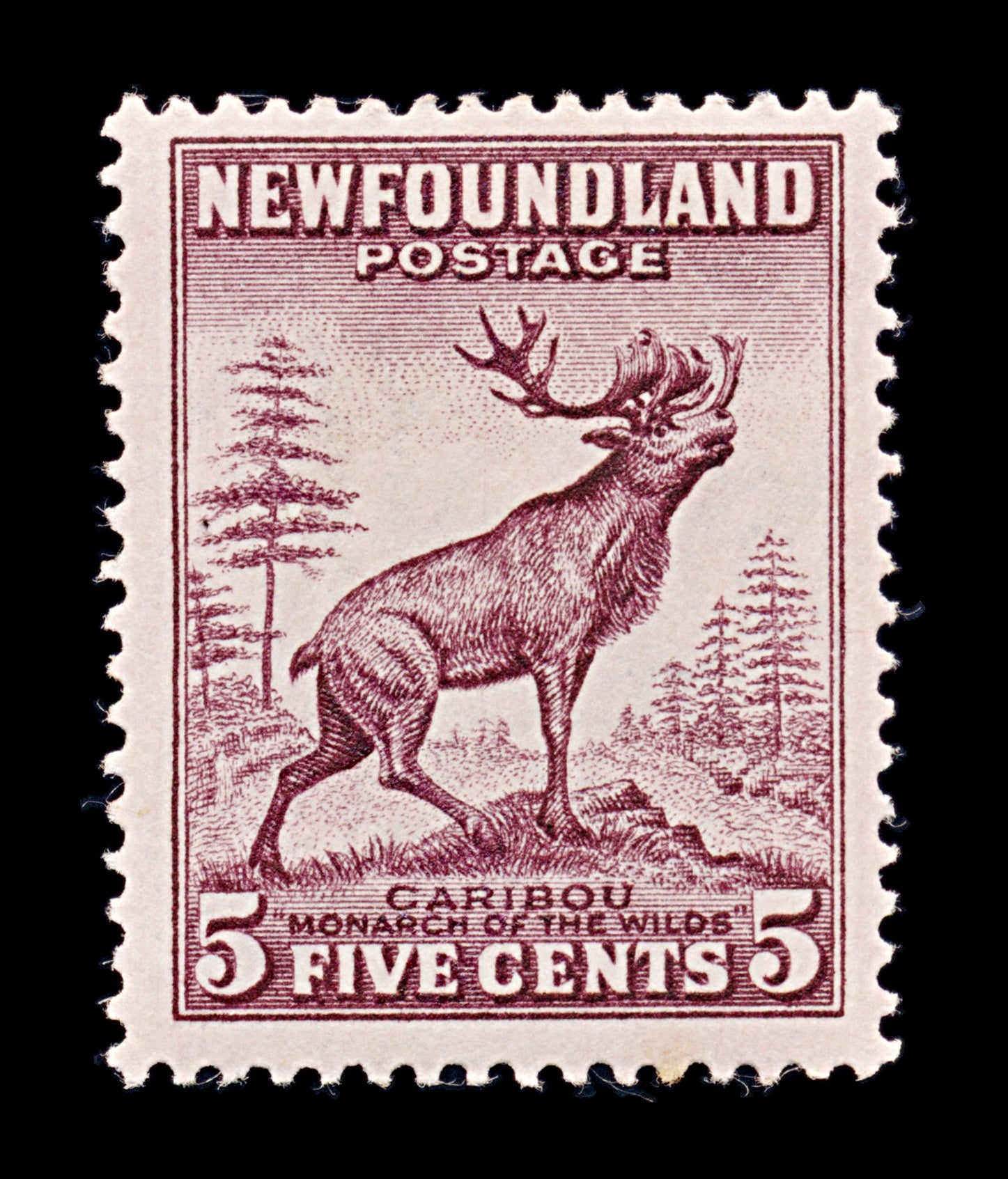 8261: Newfoundland SG213 5c Maroon 1932 Sc#190 Mi176A Mint MLH C£40