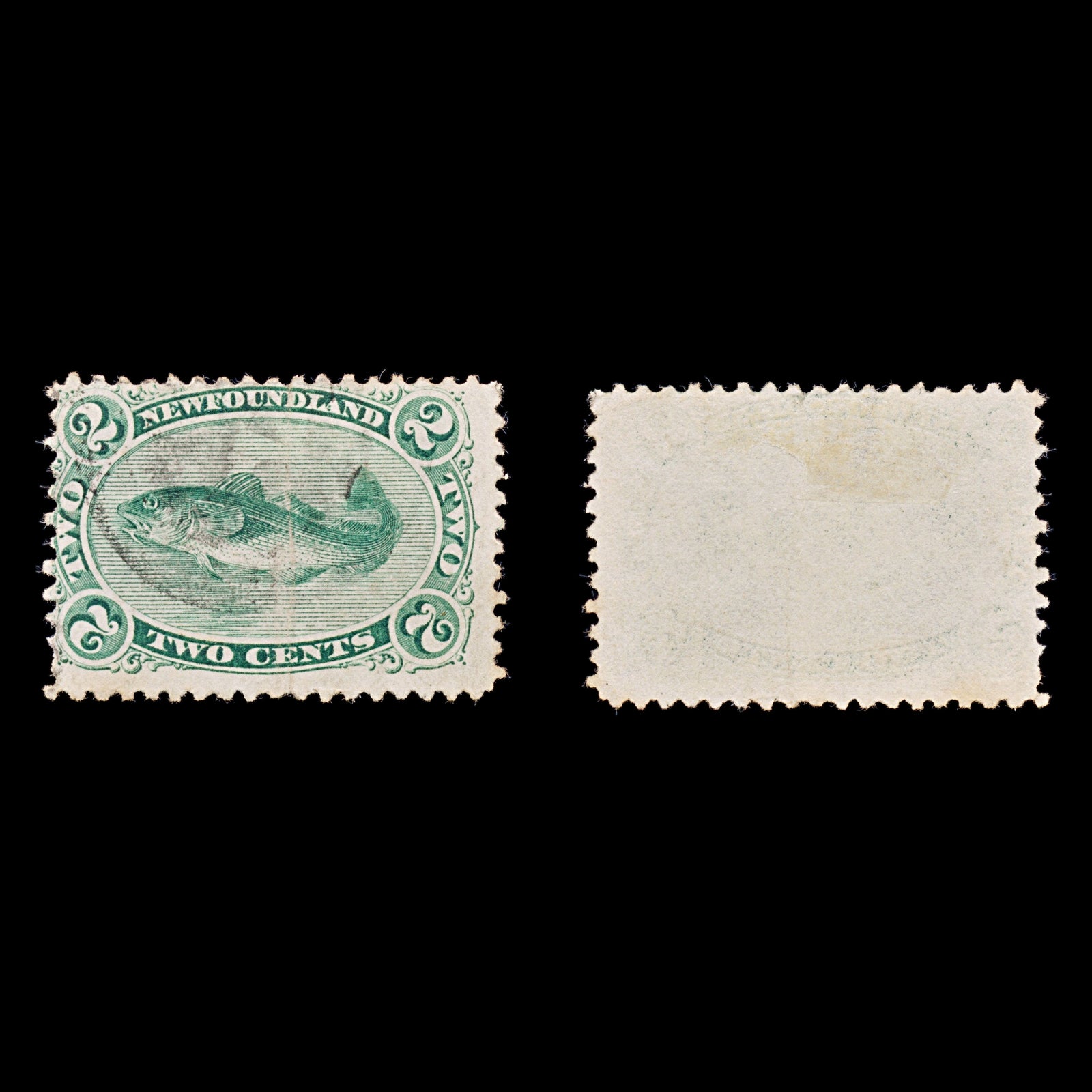 8262: Newfoundland SG31 2c Bluish green 1870 Sc#24 Mi16y Used C£50