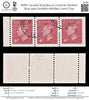 8266: Canada SG423ba 4c Carmine. Booklet Strip 1950 Sc#287a MiHB52 Used C£50