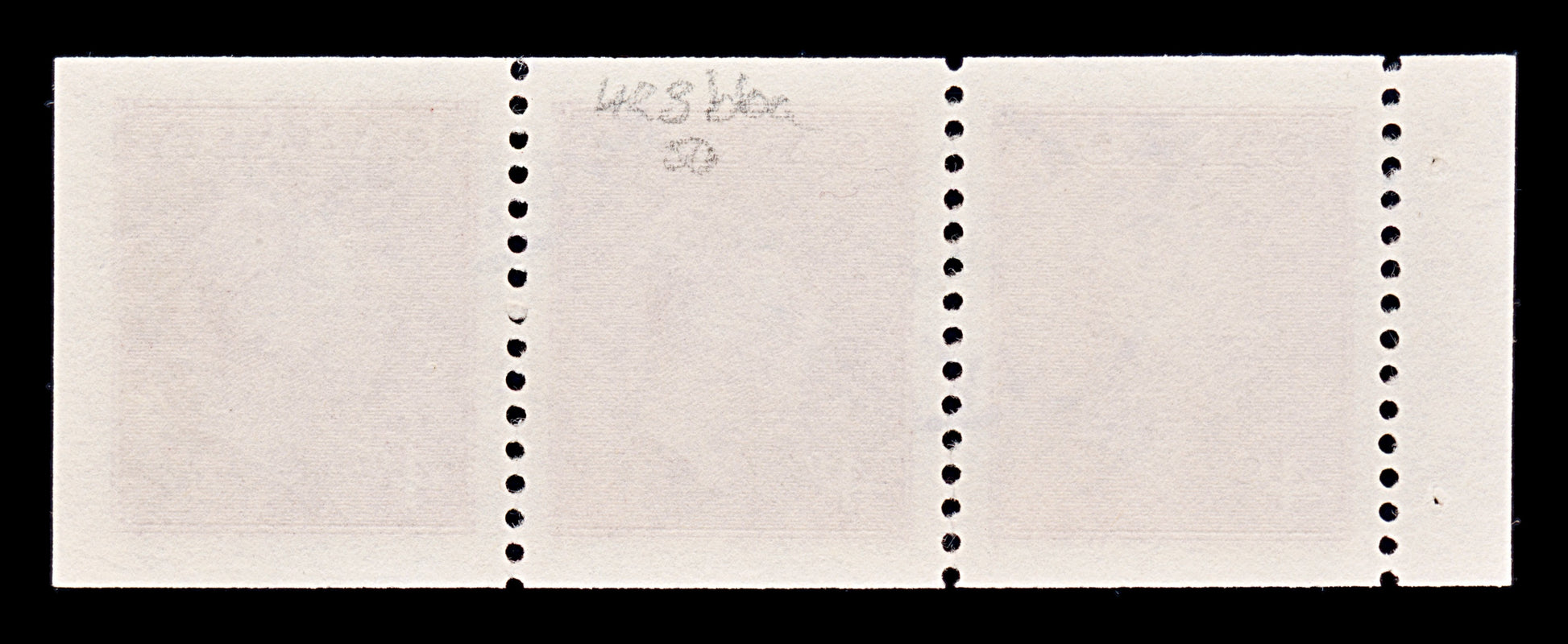 8266: Canada SG423ba 4c Carmine. Booklet Strip 1950 Sc#287a MiHB52 Used C£50