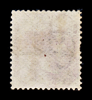 8267: India SG56 8pi Purple 1865 Sc#21 Mi18 Used C£15
