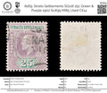8269: Straits Settlements SG116 25c Green & Purple 1902 Sc#99 Mi85 Used C£14