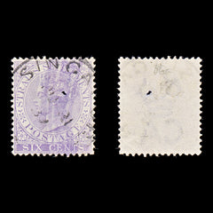 8273: Straits Settlements SG66a 6c Violet 1883 Sc#48 Mi32a Used C£18, view 2