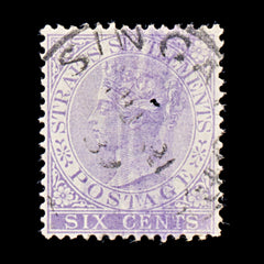 8273: Straits Settlements SG66a 6c Violet 1883 Sc#48 Mi32a Used C£18, view 3