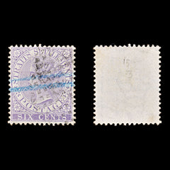 8274: Straits Settlements SG13a 6c Lilac 1868 Sc#12a Mi12b Used C£23, view 1