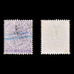 8274: Straits Settlements SG13a 6c Lilac 1868 Sc#12a Mi12b Used C£23, view 2