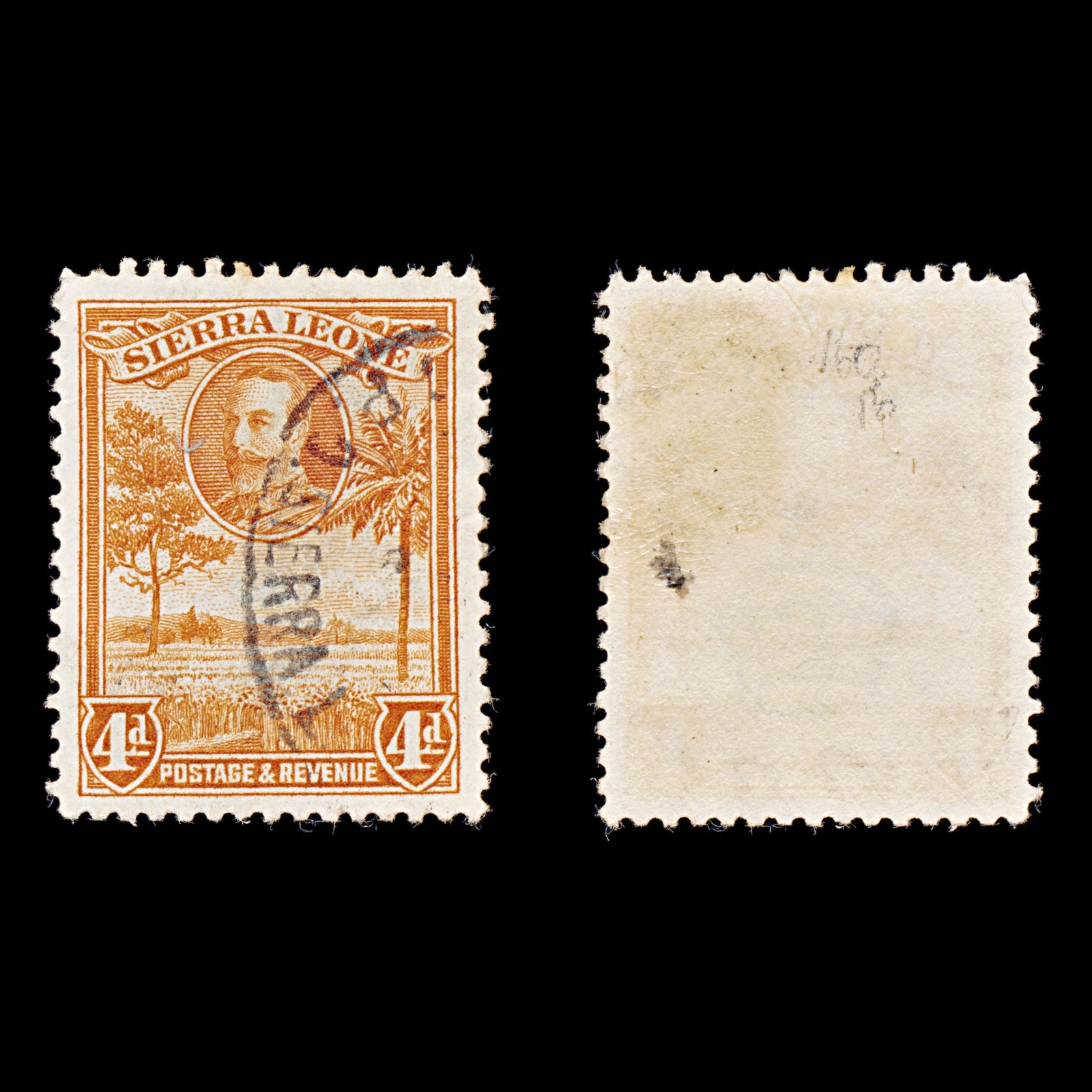 8278: Sierra Leone SG160 4d Orange 1932 Sc#145 Mi123 Used C£16