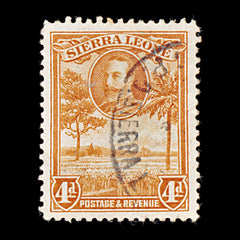 8278: Sierra Leone SG160 4d Orange 1932 Sc#145 Mi123 Used C£16, view 3