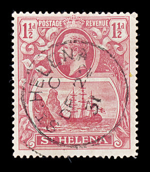 8282: Saint Helena SG99 1½d Pink red 1923 Sc#81 Mi66a Used C£13
