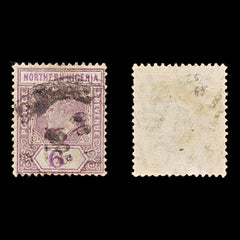 8289: Northern Nigeria SG25 6d Violet & Dull purple 1905 Sc#24 Used C£65, view 1