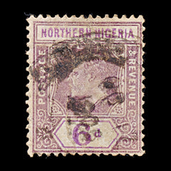 8289: Northern Nigeria SG25 6d Violet & Dull purple 1905 Sc#24 Used C£65, view 3
