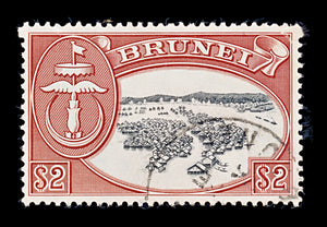 8292: Brunei SG130 2$ Black & Scarlet 1970 Sc#113 Mi154 Used C£20