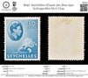8297: Seychelles SG142a 30c Blue 1941 Sc#139a Mint MLH C£45