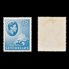 8297: Seychelles SG142a 30c Blue 1941 Sc#139a Mint MLH C£45, view 2