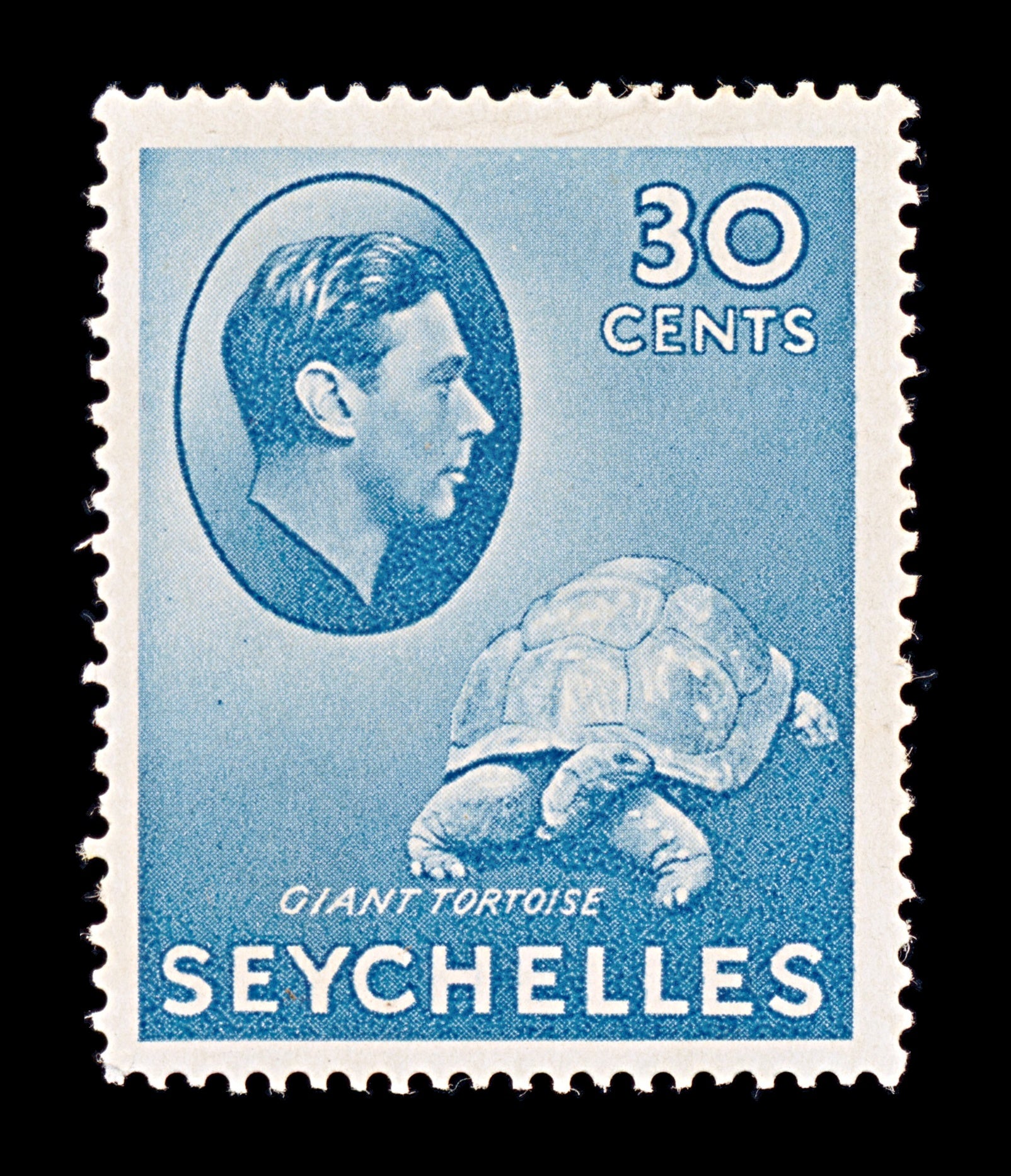 8297: Seychelles SG142a 30c Blue 1941 Sc#139a Mint MLH C£45