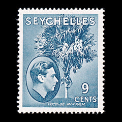 8298: Seychelles SG138ab 9c Grey blue 1942 Sc#131b Mint MLH C£25, view 3