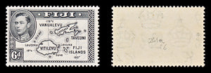 8302: Fiji SG261a 6d Violet black 1944 Mint MLH C£26