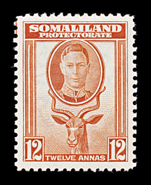 8303: Somaliland SG100 12A Orange 1938 Sc#91 Mi84 Mint MLH C£20
