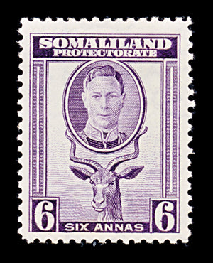 8304: Somaliland SG98 6A Purple 1938 Sc#89 Mi82 Mint MH C£16