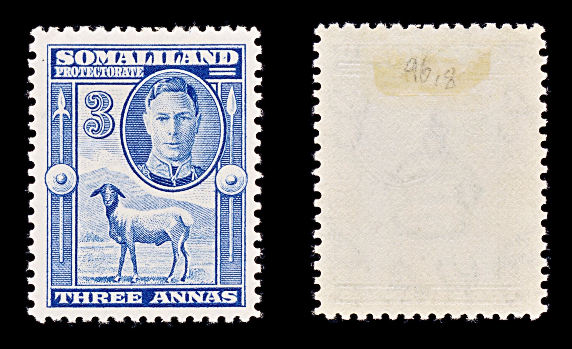 8305: Somaliland SG96 3A Blue 1938 Sc#87 Mi80 Mint MH C£18