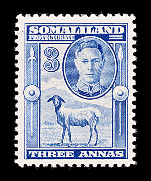 8305: Somaliland SG96 3A Blue 1938 Sc#87 Mi80 Mint MH C£18