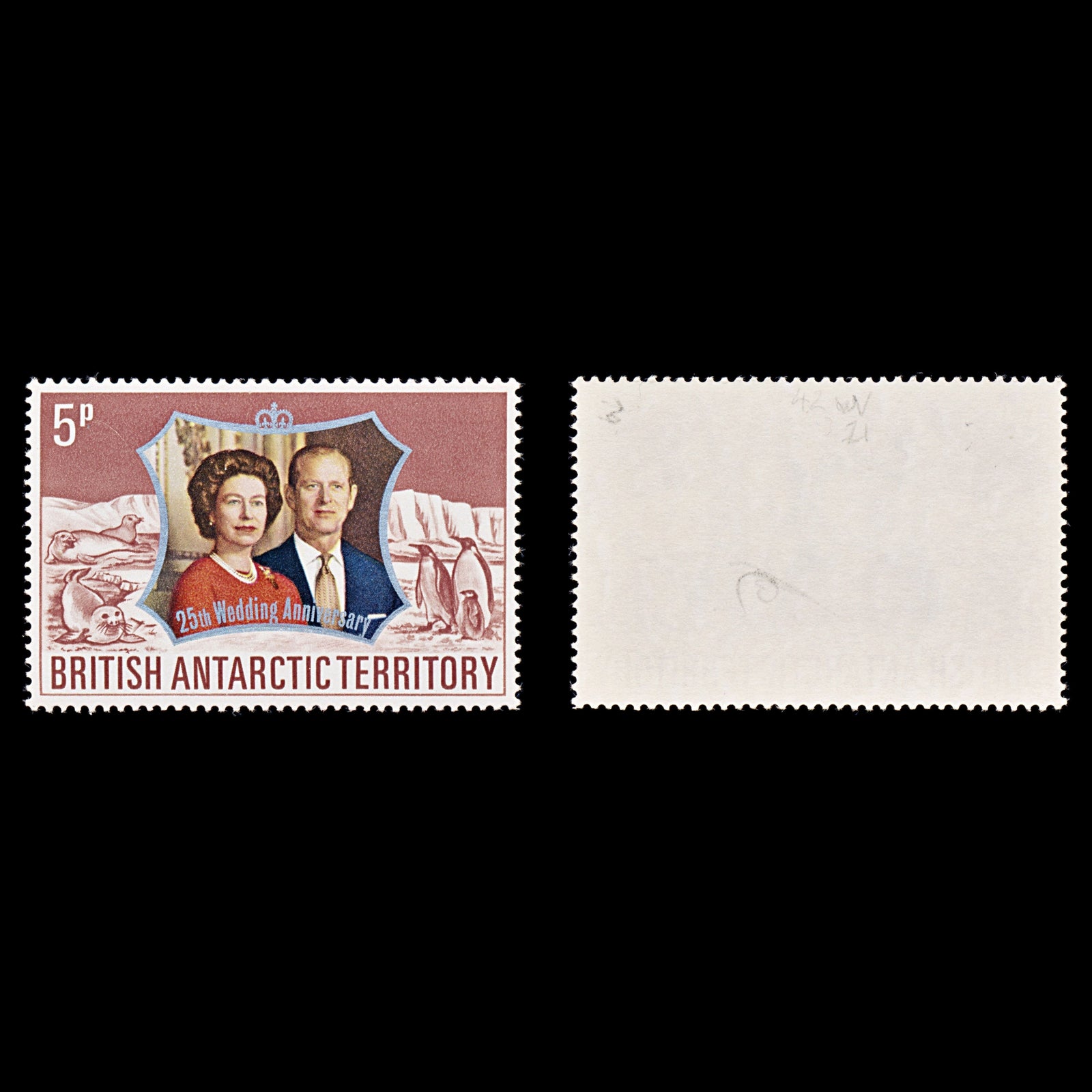 8309: British Antarctic Territory SG42 Watermark Inv. 1972 Sc#43 Mi43 Mint MNH C£21
