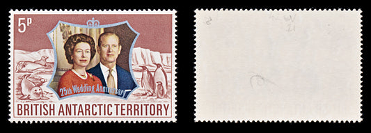 8309: British Antarctic Territory SG42 Watermark Inv. 1972 Sc#43 Mi43 Mint MNH C£21