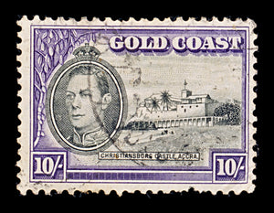 8310: Gold Coast SG132 10s Violet & Black 1940 Sc#127 Mi117C Used C£35